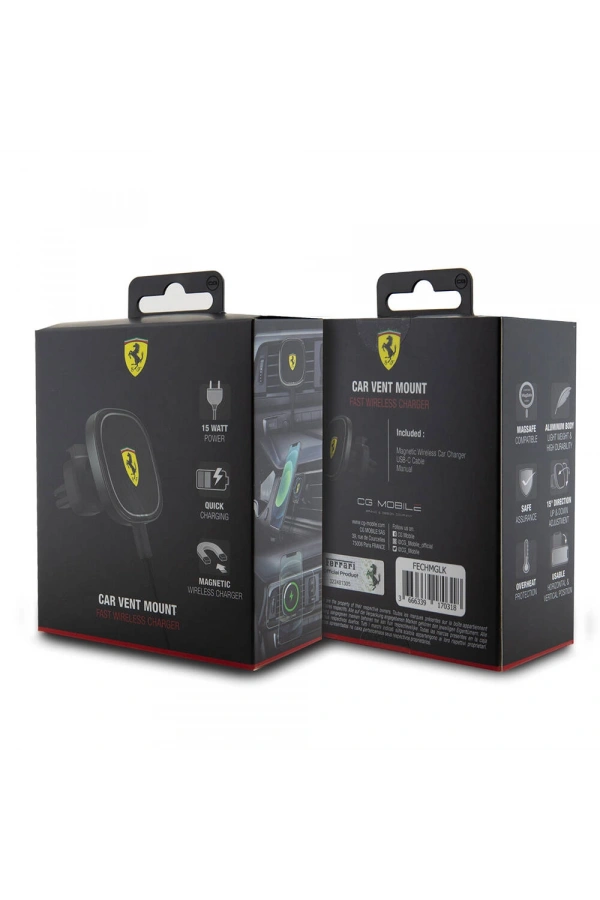 Ferrari Orjinal Lisanslı Havalandırma Tasarım Magnetik Oval Eşkenar Araç Telefon Tutucu