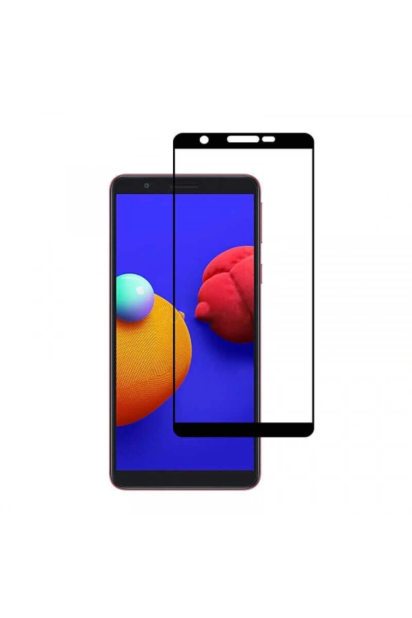 Galaxy A01 Core Zore Kenarları Kırılmaya Dayanıklı Cam Ekran Koruyucu