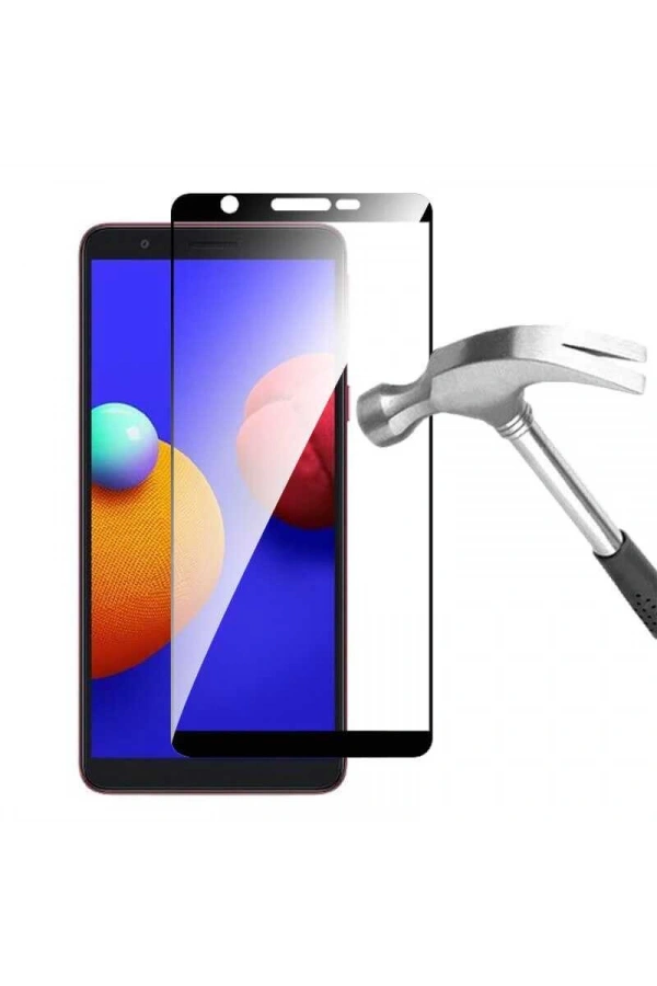 Galaxy A01 Core Zore Kenarları Kırılmaya Dayanıklı Cam Ekran Koruyucu