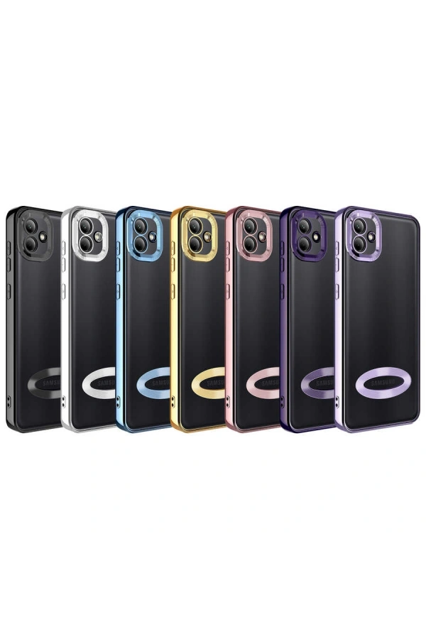 Galaxy A03 Kılıf Kamera Korumalı Logo Gösteren Zore Omega Kapak