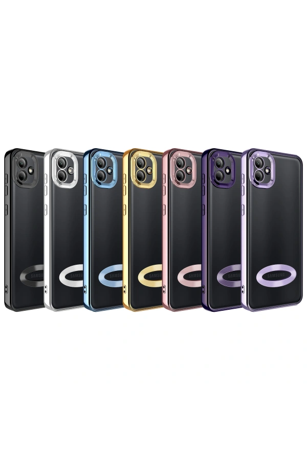Galaxy A04 Kılıf Kamera Korumalı Logo Gösteren Zore Omega Kapak