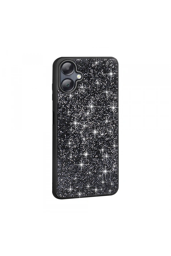 Galaxy A06 Kılıf Parlak Taşlı Tasarım Zore Pırlanta Kapak