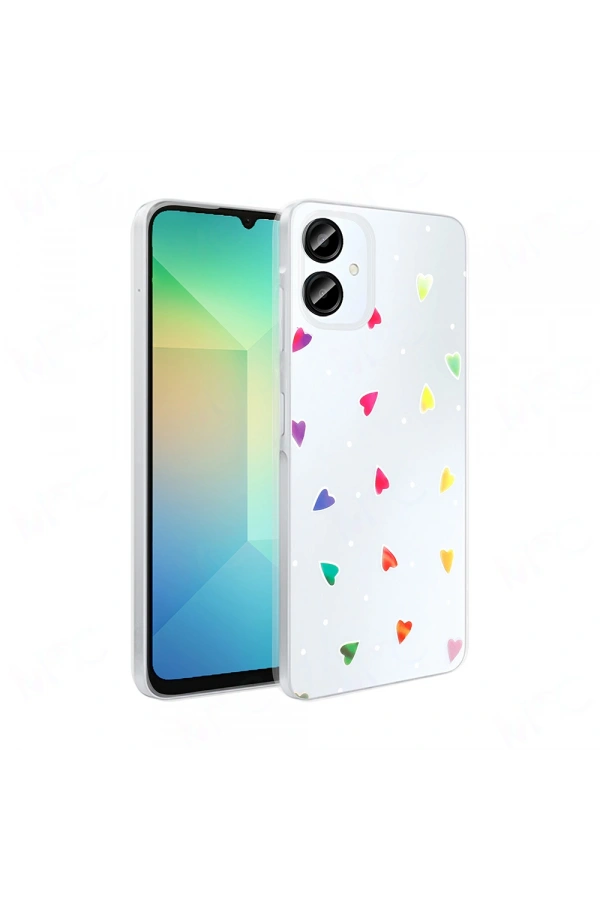 Galaxy A06 Kılıf Şeffaf Figürlü Zore Folk Sert Kapak