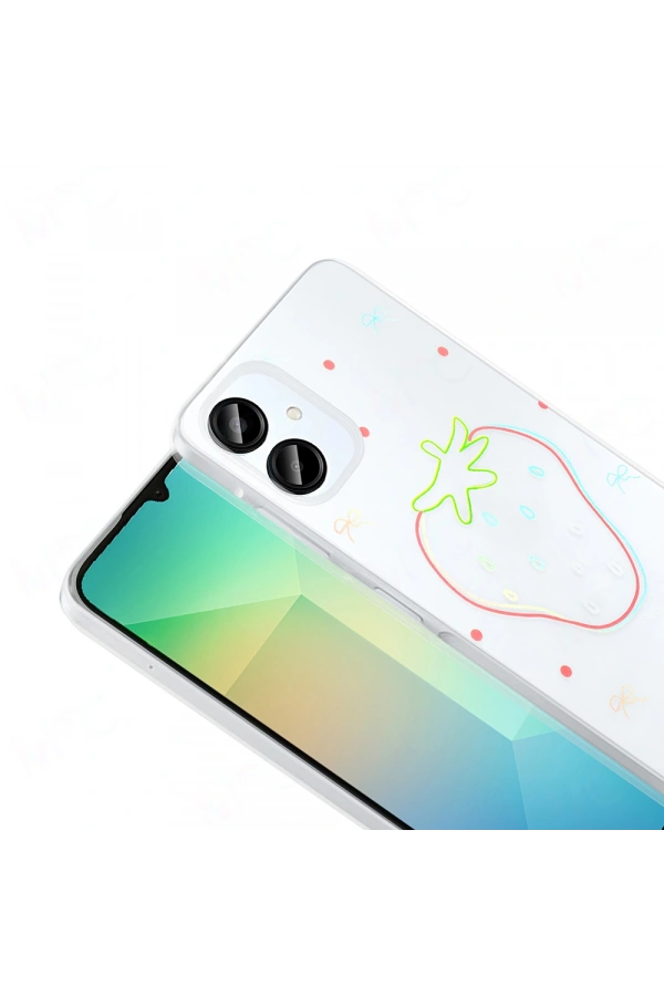 Galaxy A06 Kılıf Şeffaf Figürlü Zore Folk Sert Kapak