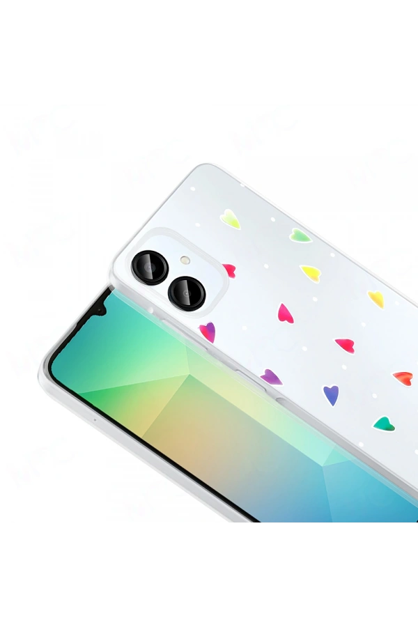 Galaxy A06 Kılıf Şeffaf Figürlü Zore Folk Sert Kapak