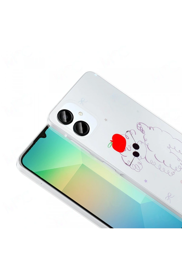 Galaxy A06 Kılıf Şeffaf Figürlü Zore Folk Sert Kapak