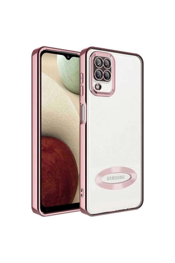 Galaxy A12 Kılıf Kamera Korumalı Logo Gösteren Zore Omega Kapak