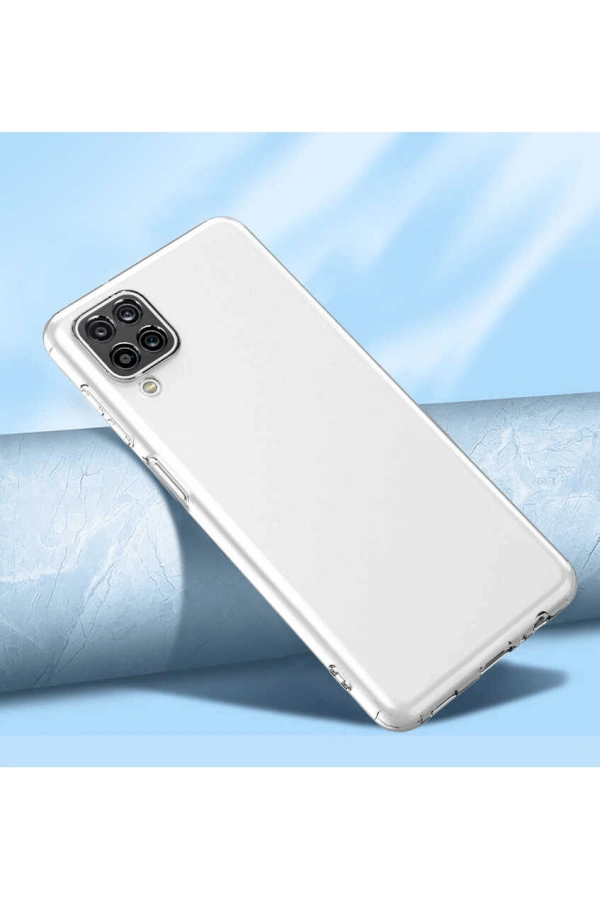 Galaxy A12 Kılıf Zore Kamera Korumalı Süper Silikon Kapak
