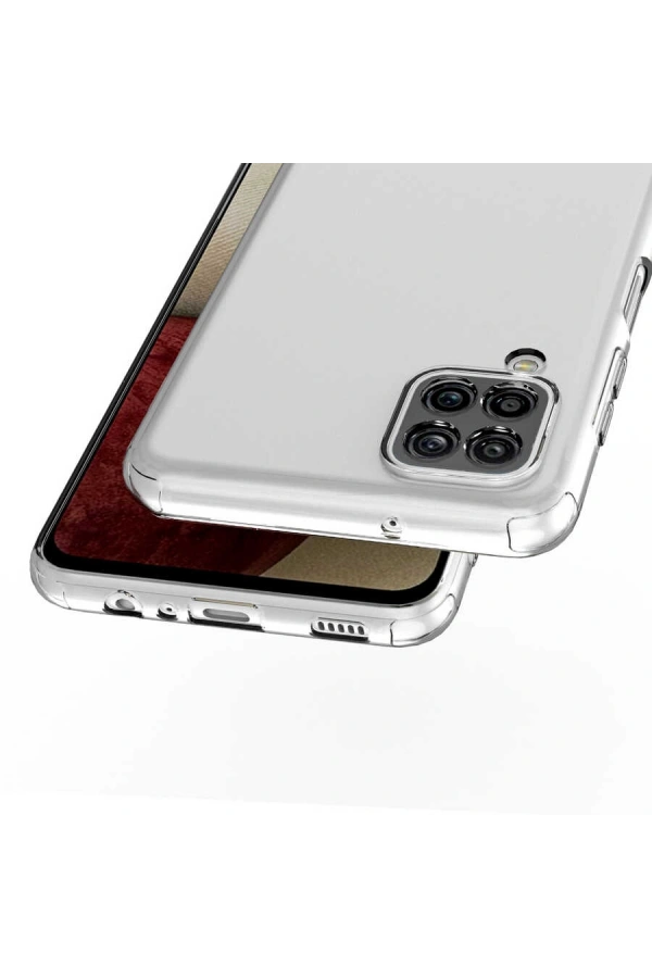 Galaxy A12 Kılıf Zore Kamera Korumalı Süper Silikon Kapak