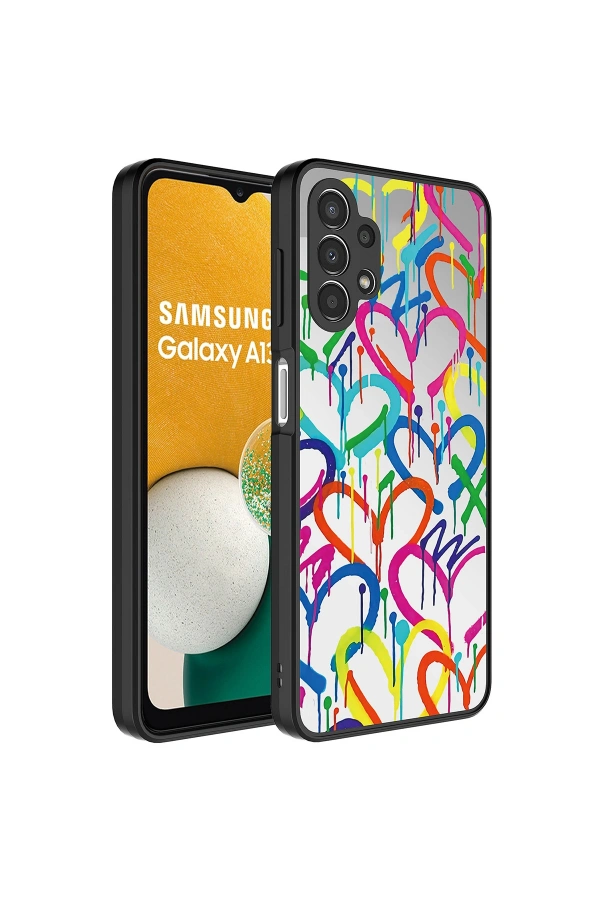 Galaxy A13 4G Kılıf Aynalı Desenli Kamera Korumalı Parlak Zore Mirror Kapak
