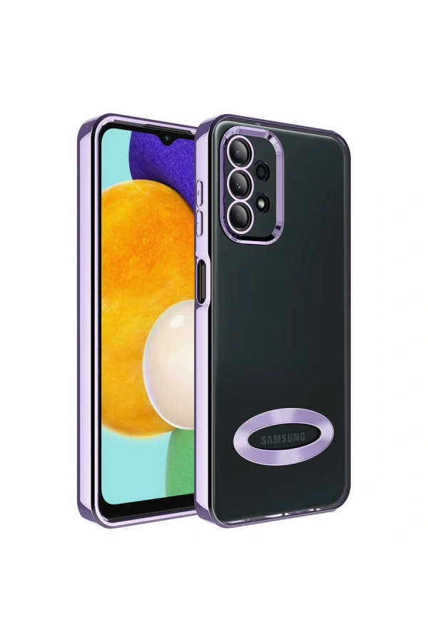 Galaxy A13 4G Kılıf Kamera Korumalı Logo Gösteren Zore Omega Kapak