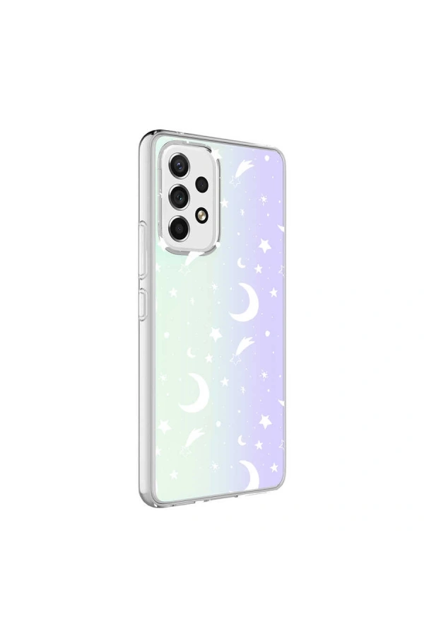 Galaxy A13 4G Kılıf Zore M-Blue Desenli Kapak