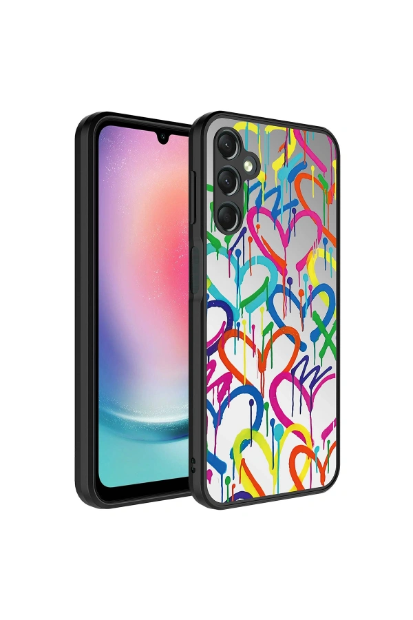 Galaxy A14 Kılıf Aynalı Desenli Kamera Korumalı Parlak Zore Mirror Kapak