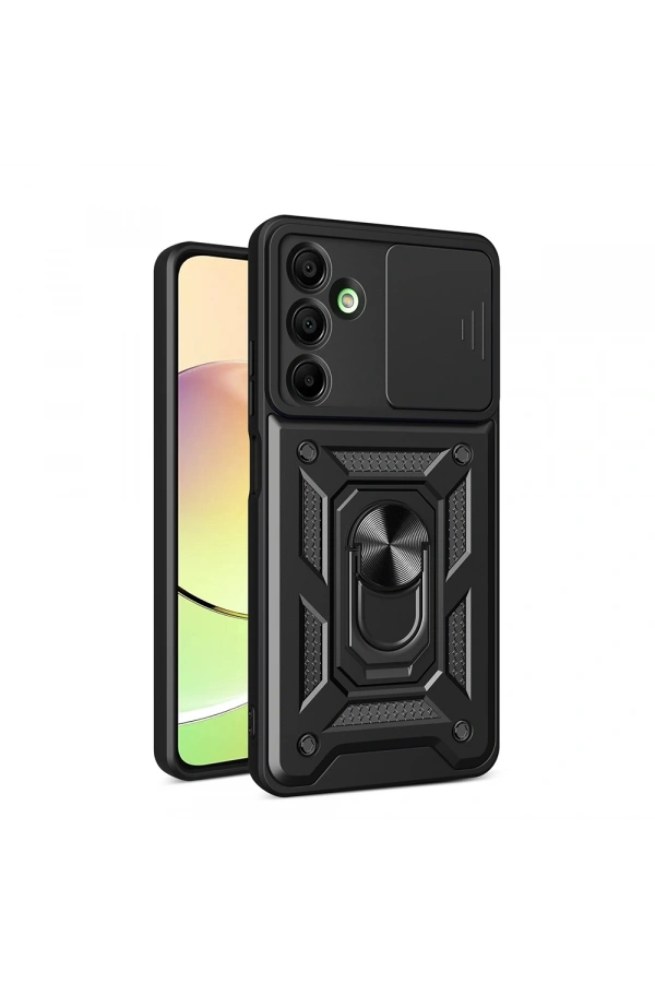 Galaxy A16 Kılıf Magnetik Standlı Kamera Korumalı Zore Sürgülü Vega Kapak