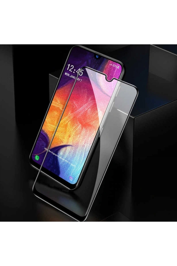 Galaxy A20S Zore Kenarları Kırılmaya Dayanıklı Cam Ekran Koruyucu