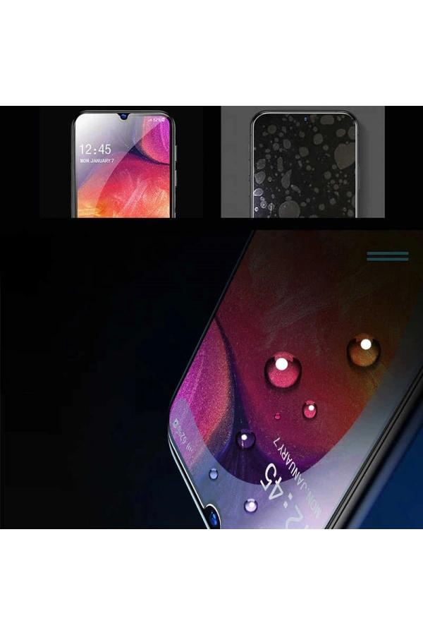 Galaxy A20S Zore Kenarları Kırılmaya Dayanıklı Cam Ekran Koruyucu