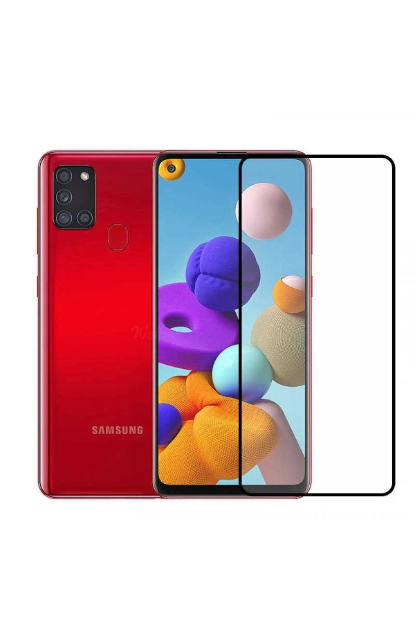 Galaxy A21S Zore Kenarları Kırılmaya Dayanıklı Cam Ekran Koruyucu