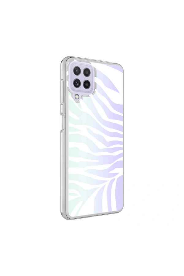 Galaxy A22 4G Kılıf Zore M-Blue Desenli Kapak