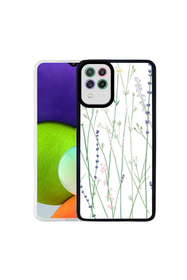 Galaxy A22 4G Kılıf Zore M-Fit Desenli Kapak