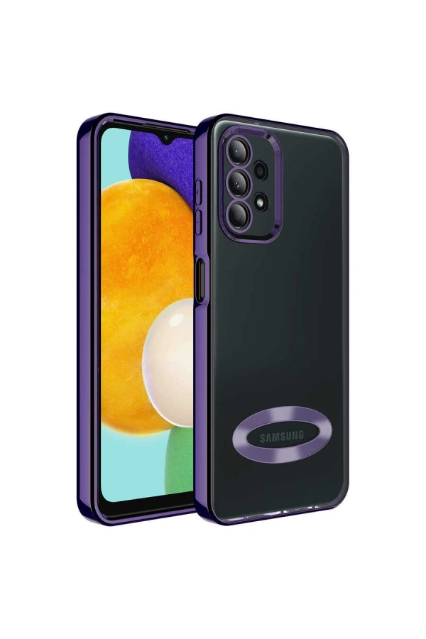 Galaxy A23 Kılıf Kamera Korumalı Logo Gösteren Zore Omega Kapak