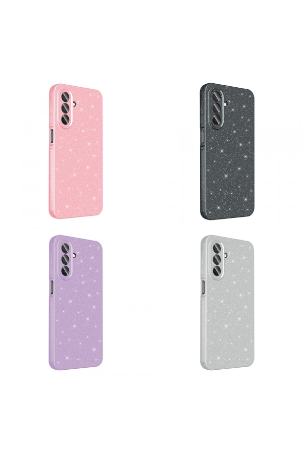 Galaxy A26 Kılıf Kamera Korumalı Simli Lüks Zore Koton Kapak