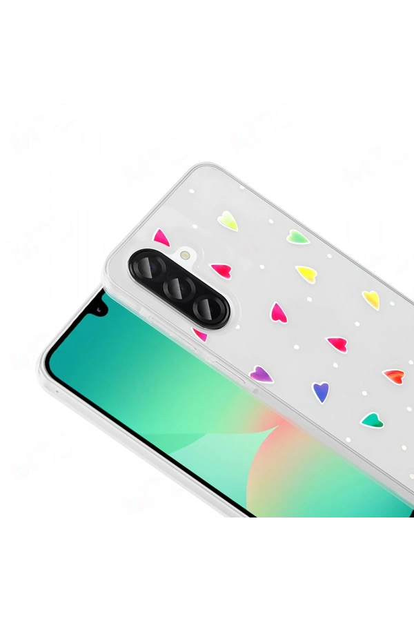 Galaxy A26 Kılıf Şeffaf Figürlü Zore Folk Sert Kapak