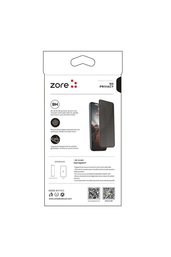 Galaxy A31 Zore New 5D Privacy Temperli Ekran Koruyucu
