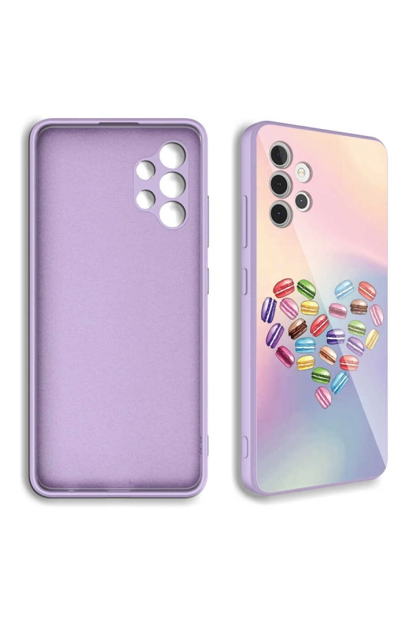 Galaxy A32 4G Kılıf Kamera Korumalı Desenli Sert Silikon Zore Epoksi Kapak