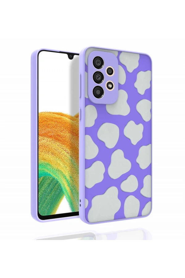 Galaxy A33 5G Kılıf Desenli Kamera Korumalı Parlak Zore Nora Kapak