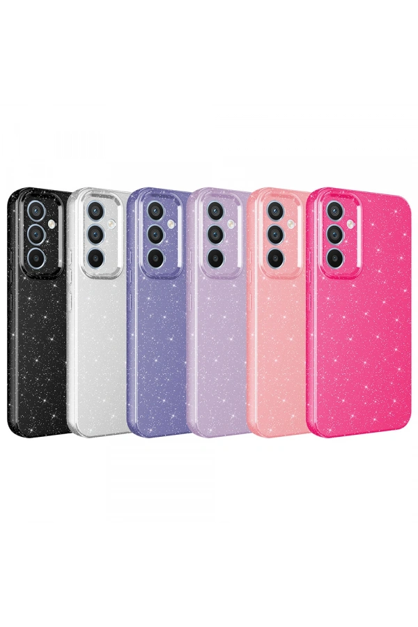 Galaxy A34 Kılıf Kamera Korumalı Simli Lüks Zore Koton Kapak