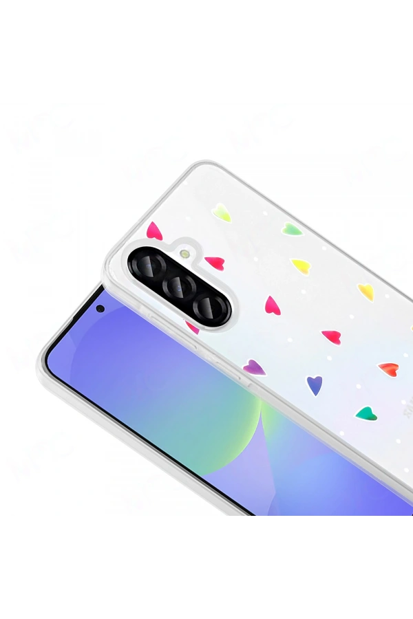 Galaxy A36 Kılıf Şeffaf Figürlü Zore Folk Sert Kapak