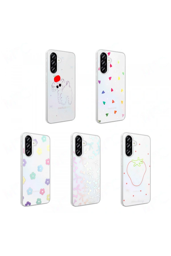 Galaxy A36 Kılıf Şeffaf Figürlü Zore Folk Sert Kapak