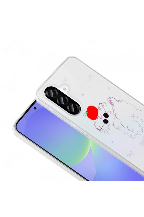 Galaxy A36 Kılıf Şeffaf Figürlü Zore Folk Sert Kapak