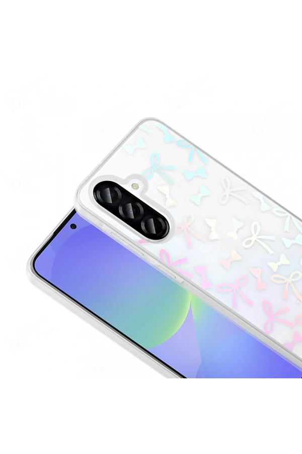 Galaxy A36 Kılıf Şeffaf Figürlü Zore Folk Sert Kapak