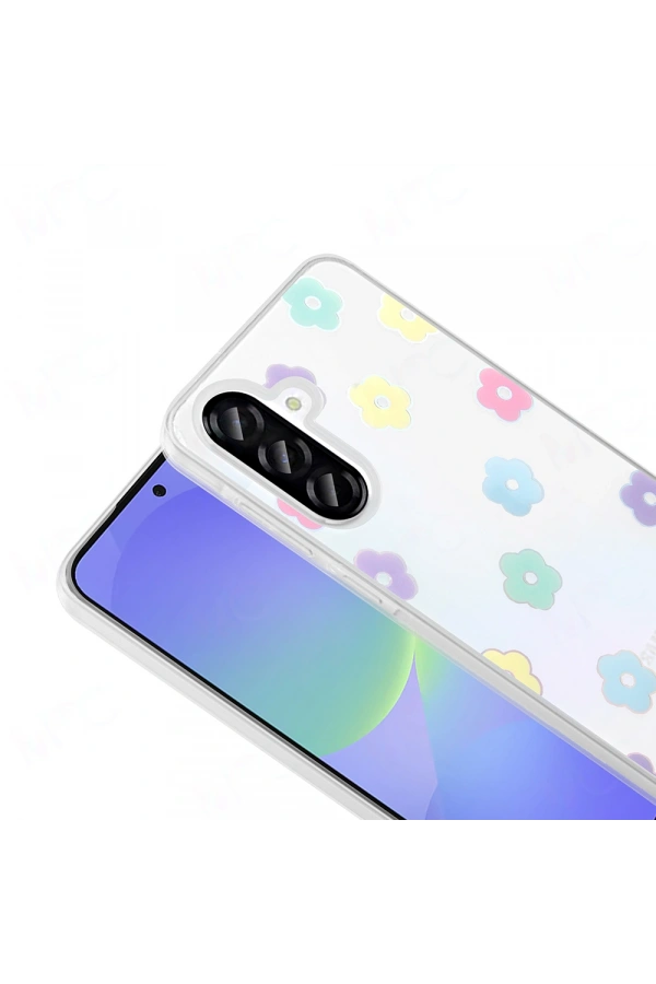 Galaxy A36 Kılıf Şeffaf Figürlü Zore Folk Sert Kapak