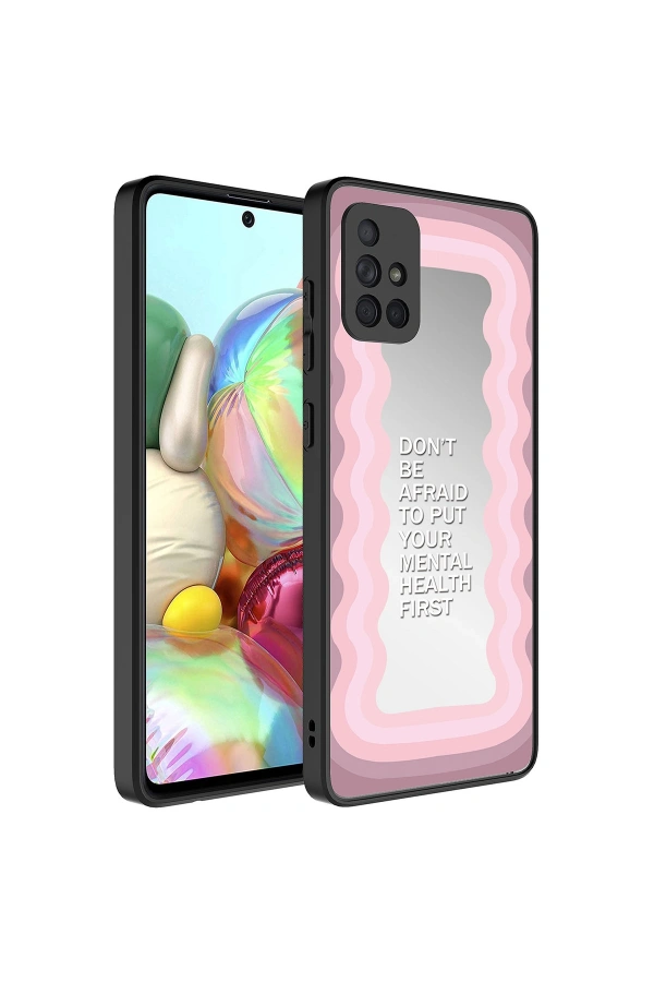 Galaxy A51 Kılıf Aynalı Desenli Kamera Korumalı Parlak Zore Mirror Kapak