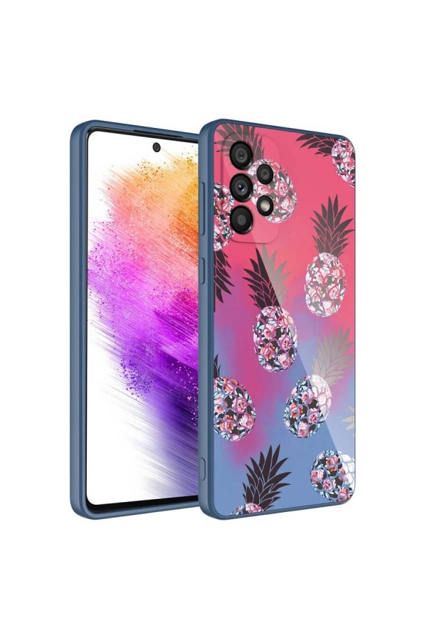 Galaxy A52 Kılıf Kamera Korumalı Desenli Sert Silikon Zore Epoksi Kapak