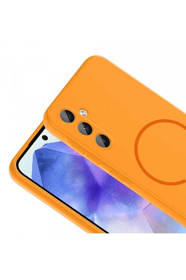 Galaxy A55 Kılıf M-safe Şarj Özellikli Zore Meta Kapak