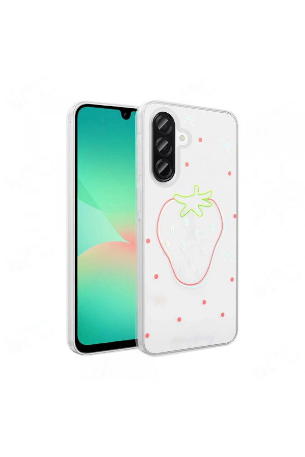 Galaxy A56 Kılıf Şeffaf Figürlü Zore Folk Sert Kapak