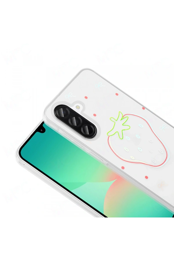 Galaxy A56 Kılıf Şeffaf Figürlü Zore Folk Sert Kapak