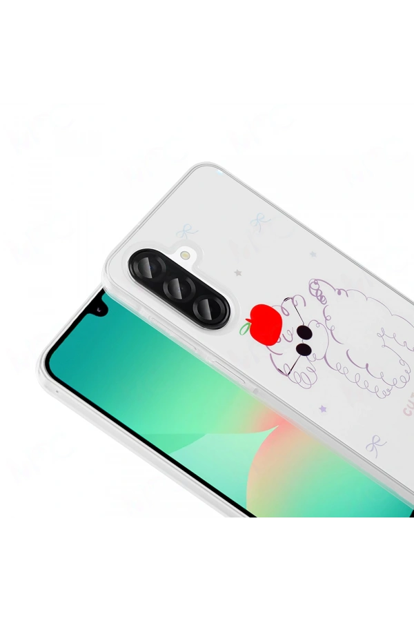 Galaxy A56 Kılıf Şeffaf Figürlü Zore Folk Sert Kapak