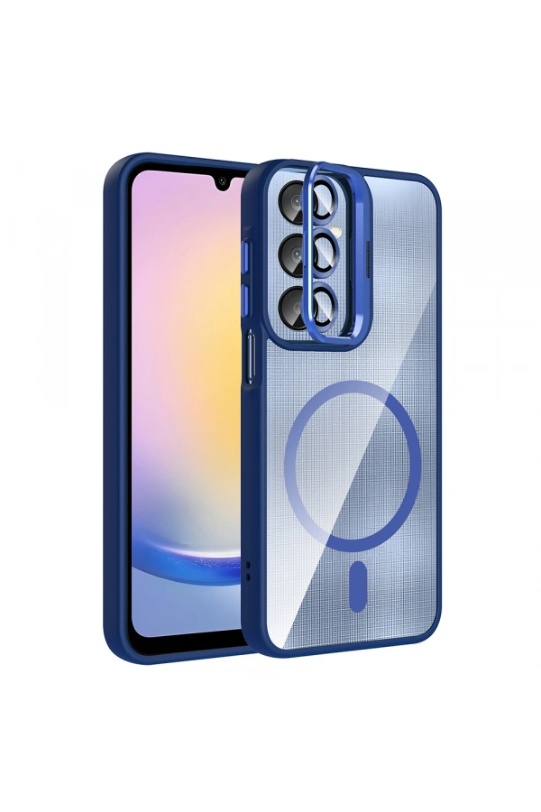 Galaxy A56 Kılıf Standlı ve Kamera Lens Hediyeli Zore Etro Kapak