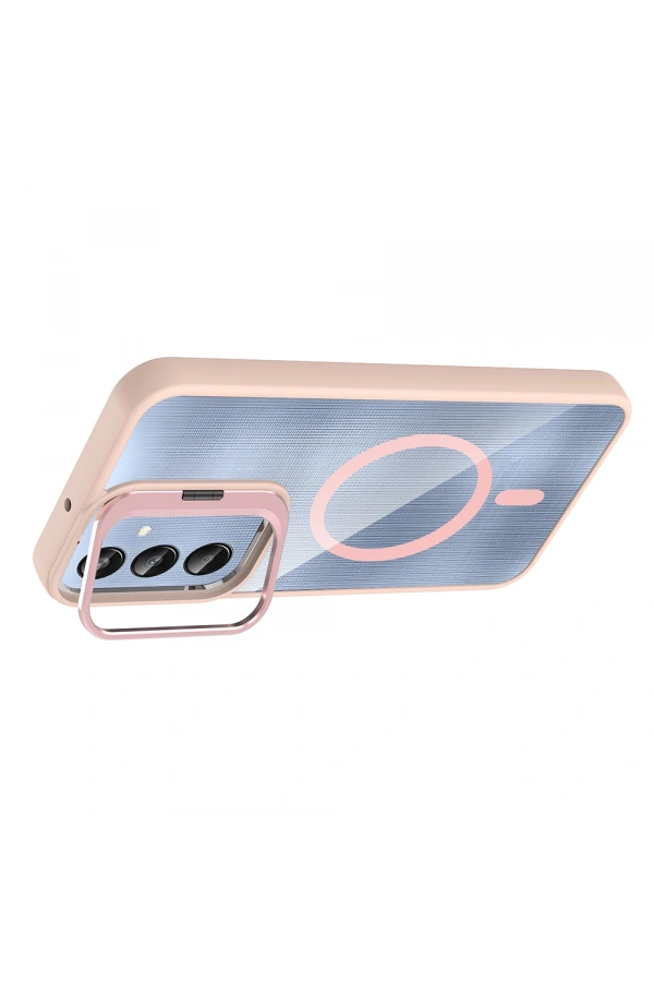 Galaxy A56 Kılıf Standlı ve Kamera Lens Hediyeli Zore Etro Kapak