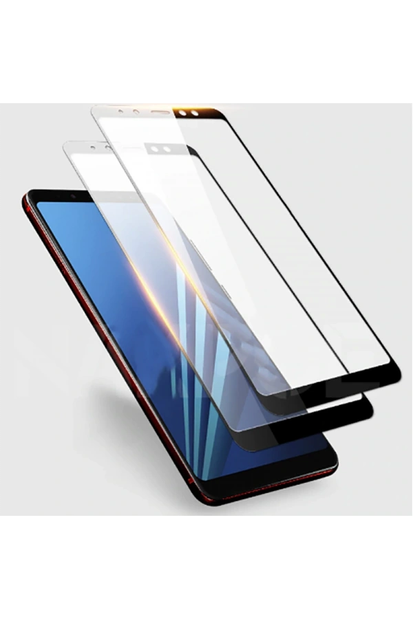 Galaxy A7 2018 Zore Kenarları Kırılmaya Dayanıklı Cam Ekran Koruyucu