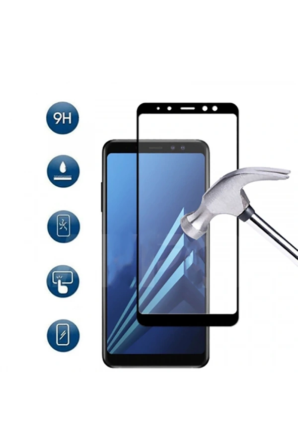 Galaxy A7 2018 Zore Kenarları Kırılmaya Dayanıklı Cam Ekran Koruyucu