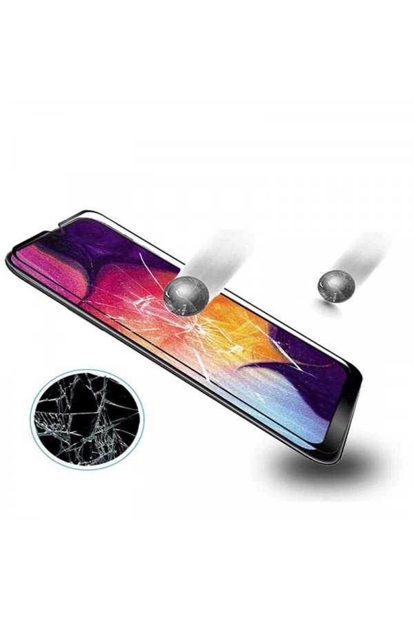 Galaxy A70 Zore Kenarları Kırılmaya Dayanıklı Cam Ekran Koruyucu