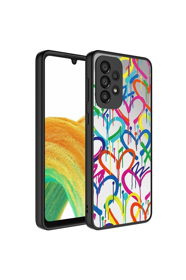 Galaxy A73 Kılıf Aynalı Desenli Kamera Korumalı Parlak Zore Mirror Kapak