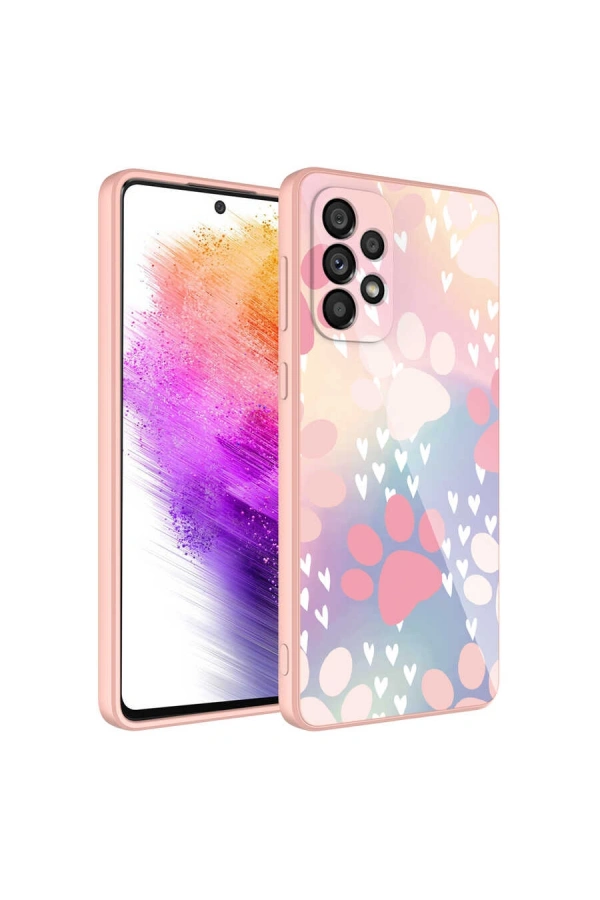 Galaxy A73 Kılıf Kamera Korumalı Desenli Sert Silikon Zore Epoksi Kapak
