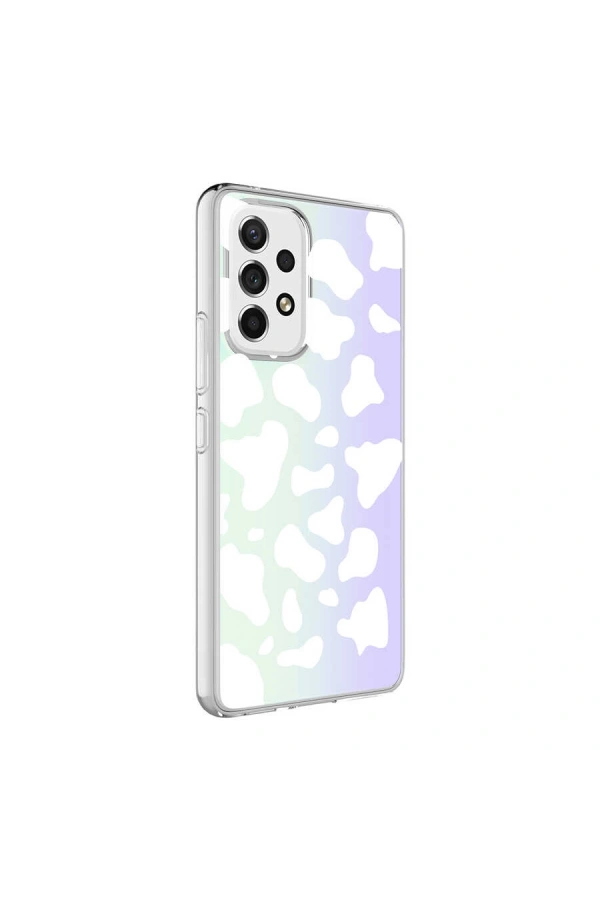 Galaxy A73 Kılıf Zore M-Blue Desenli Kapak