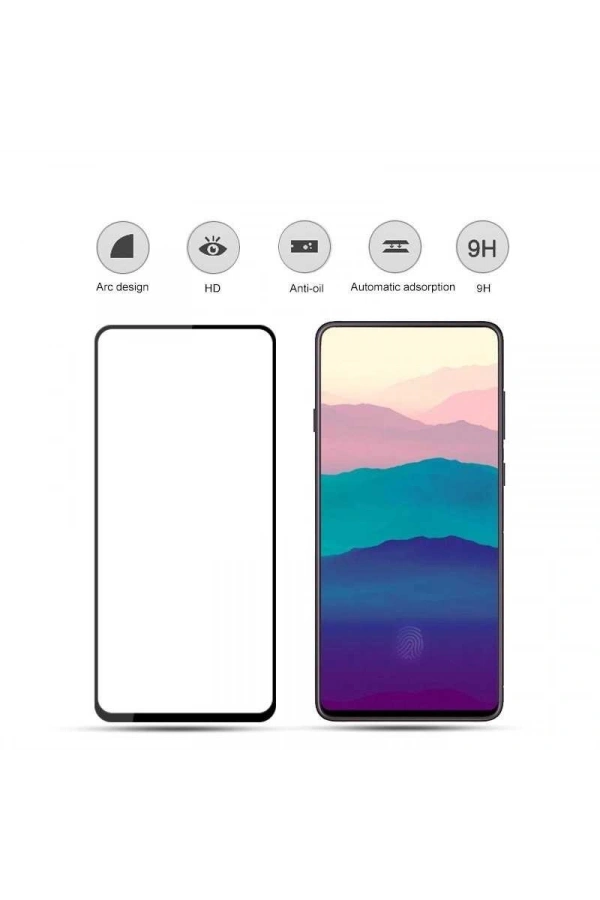 Galaxy A80 Zore Kenarları Kırılmaya Dayanıklı Cam Ekran Koruyucu